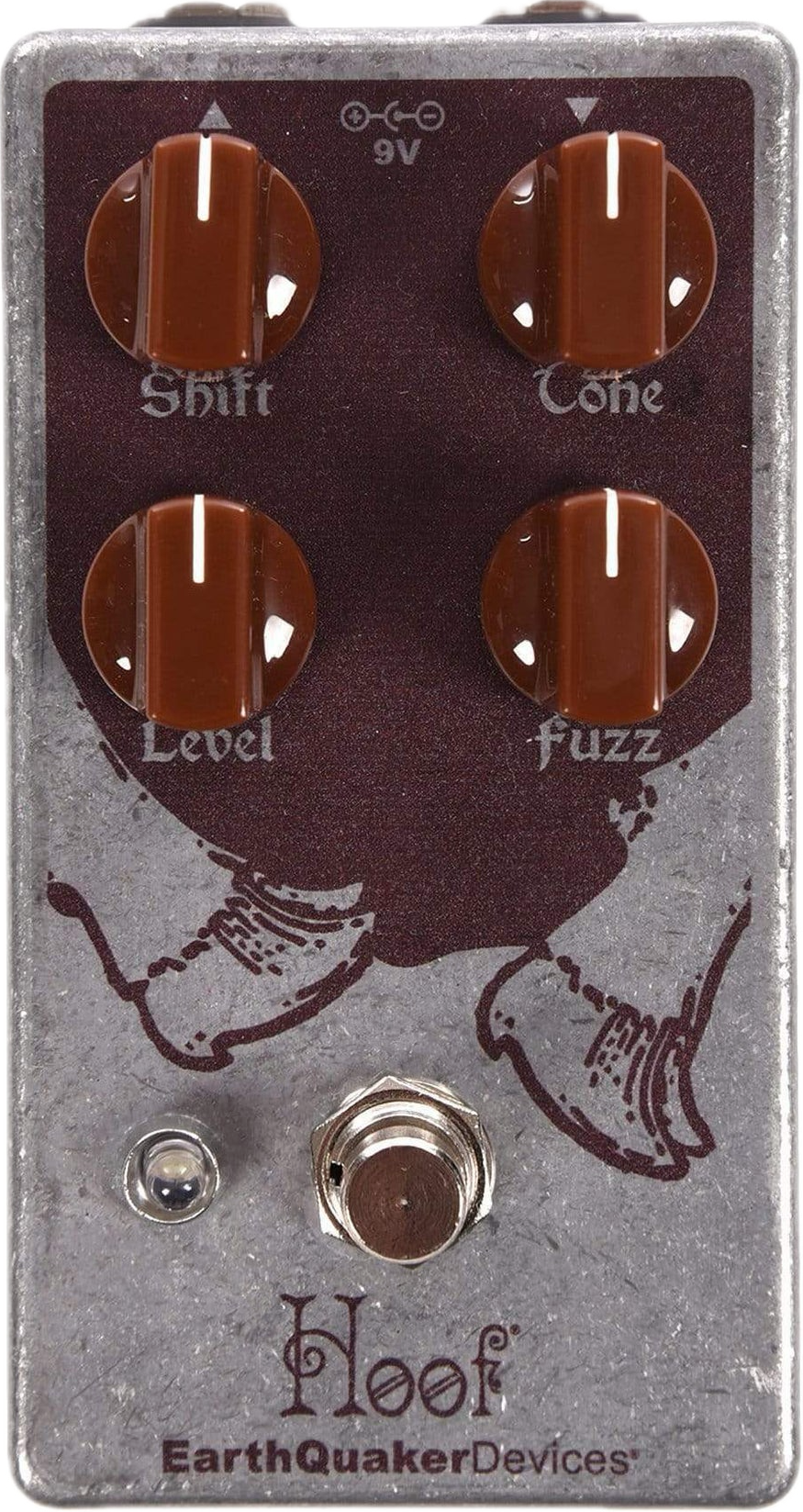 Earthquaker Devices  d Hoof v2 Hybrid Fuzz Raw Metal & Brown