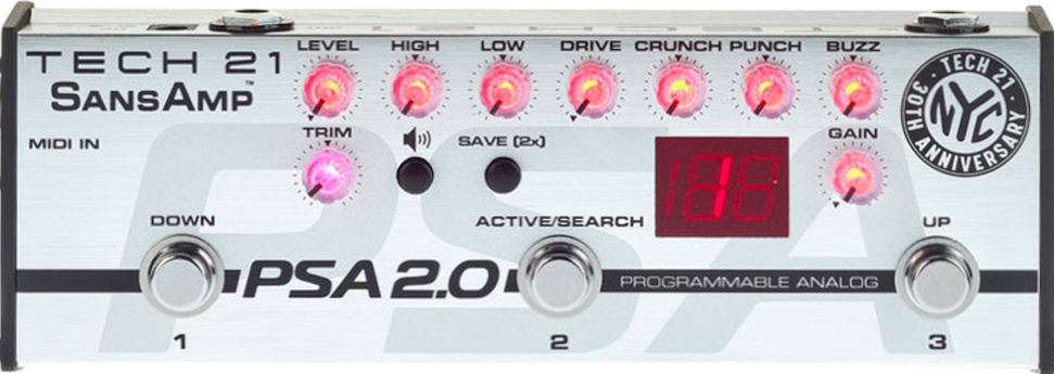Tech 21 NYC SansAmp PSA 2.0 Programmable Instrument Preamp
