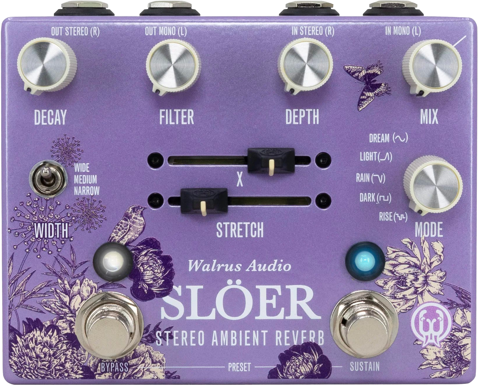 Walrus Audio Slöer Stereo Ambient Reverb Floral Series
